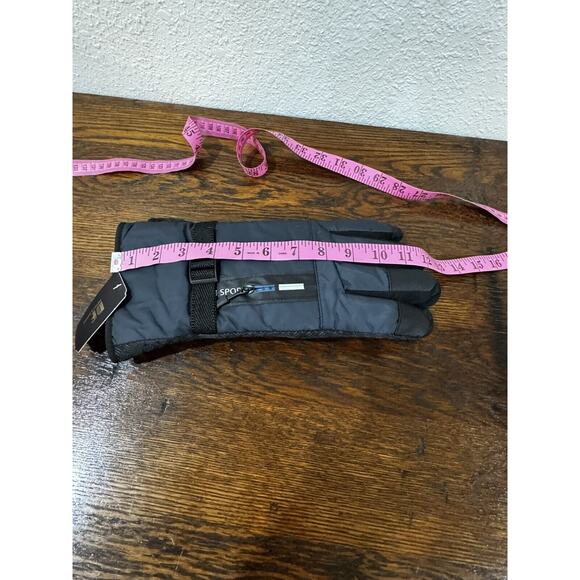 Men's NEW Winter Gloves zipper pocket DF Sport - Blue/Black Zipper Pocket - Picture 5 of 7